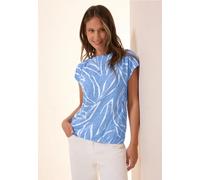 CECIL Damen B323539 Shirt in Ausbrenner-Optik, Deep Pastel Blue, L