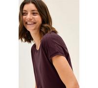 CECIL Damen 3226038 Shirt in Unifarbe, Mulberry red, L