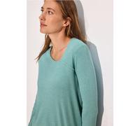 Cecil Damen Shirt mit Ausschnitt-Detail in Grün, Gr: XXL