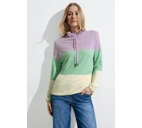 Cecil Damen Shirt mit Blockstreifen in Grün|Lila, Gr: M