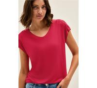 Cecil Damen Shirt mit Cut-Out Details in Rot, Gr: M