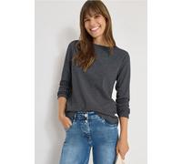 Cecil Damen Shirt mit feinen Streifen in Blau, Gr: M