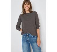 Cecil Damen Shirt mit feinen Streifen in Braun, Gr: XL