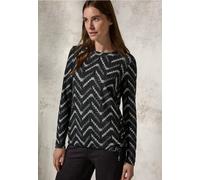 CECIL Damen B321889 EOS_Cosy AOP Shirt, Schwarz, XXL EU