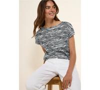 Cecil Damen Shirt mit Minimal Print in Grau, Gr: M
