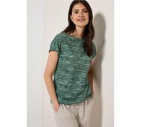 Cecil Damen Shirt mit Minimal Print in Grün, Gr: XXL