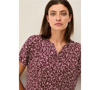 Cecil Damen Shirt 3227063, mit Minimalprint, Mulberry Rot, V‑Ausschnitt, XXL