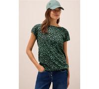 Cecil Damen Shirt mit Raffung in Grün, Gr: S
