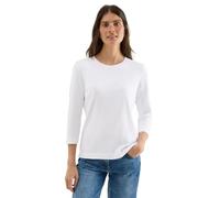 Cecil Damen Shirt mit Rippstruktur in Weiß, Gr: XL