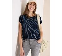 Cecil Damen Shirt mit Rundhals und Frontprint in Blau, Gr: S