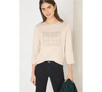 Cecil Damen Shirt mit Schmucksteinen in Beige, Gr: XL