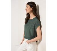 Cecil Damen Shirt mit Stick-Muster in Grün, Gr: XXL