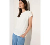 Cecil Damen Shirt mit Stick-Muster in Weiß, Gr: XXL