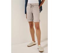 Cecil Damen Shorts mit Tunnelzug in Beige, Gr: 34