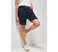Shorts CECIL, Damen, Gr. 29, blau (universal blau), Web, Obermaterial: 98% Baumwolle, 2% Elasthan; Band: 100% Polyester, unifarben, comfort fit kurz, Hosen, Middle Waist (58832963-29) universal blau