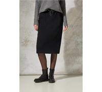 Cecil Damen Silk-touch Midi-Rock in Schwarz, Gr: XS