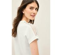 Cecil Damen Silk Touch T-Shirt in Weiß, Gr: XS