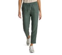Cecil Joggerhose – 100% Leinen, gestreift, knöchelfrei, Comfort Fit – Damen L, Länge 28, just khaki