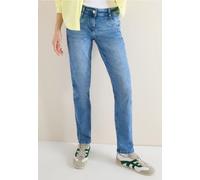 Slim-fit-Jeans CECIL "Style Scarlett", Damen, Gr. 32, Länge 30, authentic used wash, Denim/Jeans, Obermaterial: 78% Baumwolle, 20% Polyester, 2% Elasthan. Futter: 52% Polyester, 48% Baumwolle, unifarb