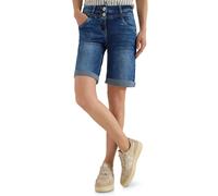 Comfort-fit-Jeans CECIL, Damen, Gr. 36, mid blau used wash, Jeans, 78% Baumwolle, 20% Polyester, 2% Elasthan, unifarben, kurz, Jeans, aus Baumwolle mit Stretchanteil (45717603-36) mid blau used wash