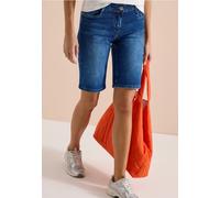 Loose-fit-Jeans CECIL, Damen, Gr. 31, dunkelblau wash, Jeans, 78% Baumwolle, 20% Polyester, 2% Elasthan, unifarben, kurz, Jeans, 5-Pocket-Style, Topseller (76688025-31) dunkelblau wash