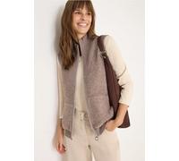 Cecil Damen Softe Bouclé Strickweste in Braun, Gr: M