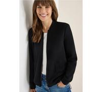 Cecil Damen Softe Piquée Jacke in Schwarz, Gr: XL