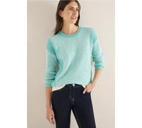 Cecil Damen Softer Mouliné Pullover in Blau, Gr: M