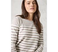 Cecil Damen Softer Streifenpullover in Beige, Gr: XXL