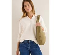CECIL Softer Strukturpullover Oat Milk beige Melange XXL