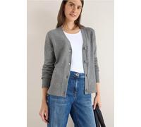 CECIL Softer V-Neck Cardigan Sporty Grey Melange S