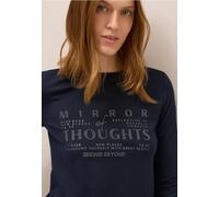 Cecil Damen Softes Shirt mit Wording in Blau, Gr: S