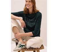 Cecil Damen Softes Shirt mit Wording in Grün, Gr: S