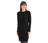 Midikleid CECIL, Damen, Gr. L (42), US-Größen, schwarz, Stoff, 33% Polyester, 31% Polyacryl, 24% Baumwolle, 12% Nylon, unifarben, normal kniefrei, Rundhals, Rippbündchen, Kleider Midikleid, soft und t