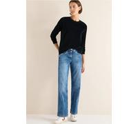 Cecil Damen Softes Strukturmix Shirt in Blau, Gr: XS