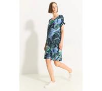 Cecil Damen Sommerkleid mit Print in Blau, Gr: XXL