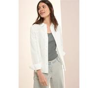 Hemdbluse CECIL, Damen, Gr. XXL (46), weiß (vanilleweiß), Web, Obermaterial: 100% Baumwolle, unifarben, casual, regular fit Po-bedeckend, Langarm Manschette, Blusen, mit Brust Tasche (36030840-XXL) va