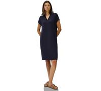 Strickkleid CECIL, Damen, Gr. XL (44), N-Gr, urban dunkelblau, Web, Obermaterial: 78% Viskose, 17% Polyester, 5% Elasthan, unifarben, casual, lässig geschnitten kniefrei, V-Ausschnitt, Kurzarm, Kleide