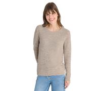 Strickpullover CECIL, Damen, Gr. XL (44), light macchiato braun, Web, 75% Baumwolle, 25% Polyester, gemustert, comfort fit normal, Rundhals, Rippbündchen, Pullover Strickpullover, im soften Baumwoll-M