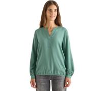 Cecil Damen Split Neck Bluse in Grün, Gr: XXL