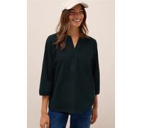 CECIL Damen 3412033 Split Neck Cordbluse, Ink Green, XL