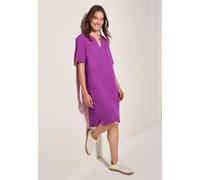 Cecil Damen Split Neck Leinenmix Kleid in Pink, Gr: XXL