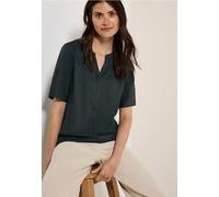 Cecil Damen Split Neck Viskose-Bluse in Grün, Gr: XXL