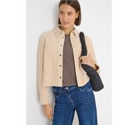 Cordjacke CECIL, Damen, Gr. XXL (46), oat milk beige, Web, 100% Baumwolle, unifarben, comfort fit normal, V-Ausschnitt, Bündchen, Jacken, in Cord-Optik (18991457-XXL) oat milk beige