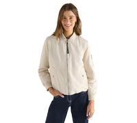 Kurzjacke CECIL, Damen, Gr. M (40), dust beige, Web, Obermaterial: 66% Baumwolle, 34% Polyamid; Futter: 100% Polyester; Füllung: 100% Polyester, unifarben, comfort fit normal, Rundhals, Rippbündchen, 