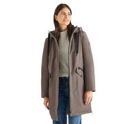 Langmantel CECIL, Damen, Gr. XXL (46), mushroom taupe, Stoff, Obermaterial: 100% Polyester; Futter: 100% Polyester; Füllung: 100% Polyester, unifarben, comfort fit kniebedeckend, ohne Ausschnitt, abge