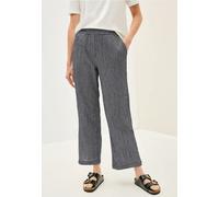 Cecil - Straight Leg Crepe Hose blau, S/28