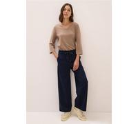 Jerseyhose CECIL, Damen, Gr. S, Länge 32, urban dunkelblau, Stoff, 61% Viskose, 32% Polyamid, 7% Elasthan, unifarben, gerade lang, Hosen, High Waist (67447242-S) urban dunkelblau