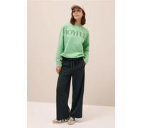 Jerseyhose CECIL, Damen, Gr. L, Länge 32, grün (ink grün), Stoff, 61% Viskose, 32% Polyamid, 7% Elasthan, unifarben, gerade lang, Hosen, High Waist (37854107-L) ink grün