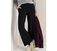 Stoffhose CECIL, Damen, Gr. XXL, Länge 30, schwarz, Stoff, 46% Modal, 46% Polyester, 8% Elasthan, unifarben, straight fit normal, Hosen Stoffhose, im elastischen Materialmix (49617219-XXL) schwarz